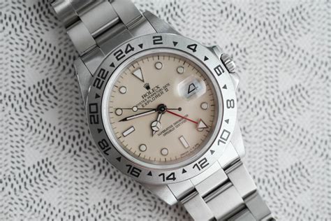 cream dial rolex explorer ii|rolex explorer 2 bezel.